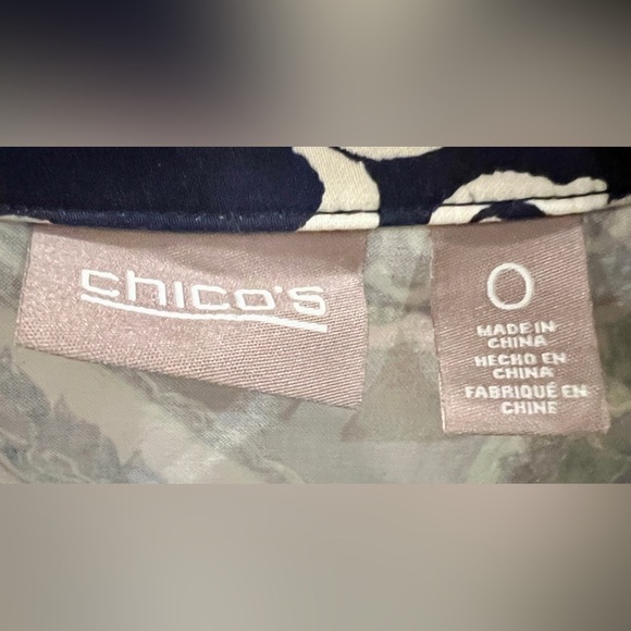 Chico's size 0 Cotton blend floral summer spring light jacket - Picture 3 of 13